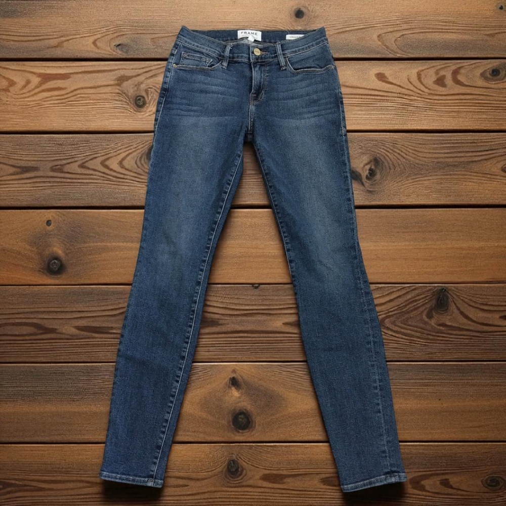 Frame Denim Dark Blue Skinny Jeans